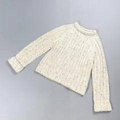 美品 SLOBE IENA ミックスニット リブ編み ベージュ サ *JD109のサムネイル