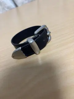 HEAD PORTER PLUS刻印　ポーター黒レザーブレスレット USED