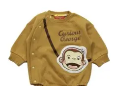 Curious George ブラウンロンパース 90