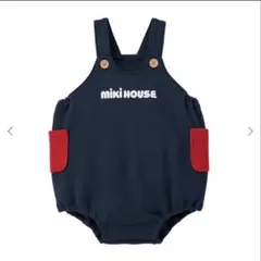 MIKI HOUSE ロンパース 80-90cm ネイビー 綿100%のサムネイル