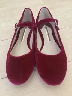ZARA CARAMEL LONDON バレエシューズ レッド 37 - メルカリ