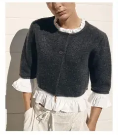 ZARA ポプリンコンビニットジャケット