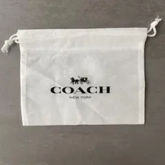 COACH ロゴ入り不織布バッグ　ショッパー　布製巾着　ポーチ　ショップ袋