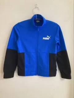 PUMA プーマ キッズ ジャージ 上 140 ブルー×ブラック