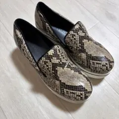 ステラマッカートニー パイソン柄 厚底スリッポン