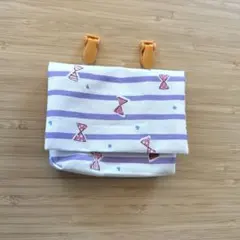 ふた付き移動ポケット　ティッシュケース付き、マチあり