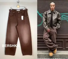 ★新品/ドイツ輸入品/BERSHKA/スーパーバギーデニム/BROWN/32★のサムネイル