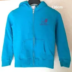 リサとガスパール　ターコイズ フード付きジップパーカー