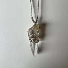 ヒマラヤ水晶 ガネッシュヒマール ＊ マクラメネックレス 63 ヒマラヤ水晶 ガネッシュヒマール ＊ マクラメネックレス 63 - メルカリ