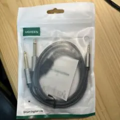 1m UGREEN 6.35mm*2 to 3.5mm 変換ステレオミニプラグ