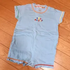 オールドミキハウス 定番 ロゴ くま 刺繍 カラフルステッチ ベビー ロンパース