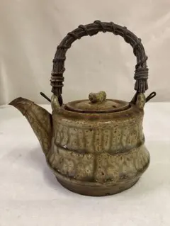 100★急須 土瓶 陶器製 つる付き 和食器 レトロ アンティーク