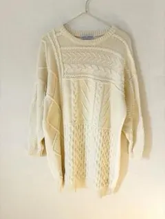 RODEO CROWNS アイボリー ケーブルニット　短めワンピース　フリー