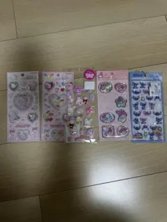 キャラクターシール5枚セット サンリオ　ディズニー　キティ　ウサハナ　マイメロ