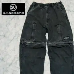 GU × UNDERCOVER デニム コンバーチブル ワイドカーゴパンツ