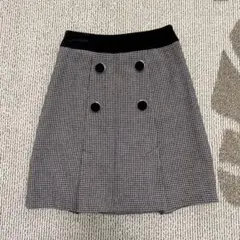 台形ウールスカート　千鳥柄　Sサイズ