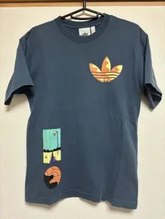 adidas originals Tシャツ Mサイズ グリン ネイビー