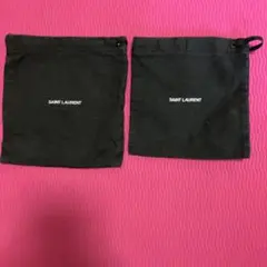 SAINT LAURENT ブラック 巾着袋 2点セット