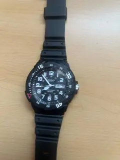 CASIO アナログ時計 ブラック ラバーベルト