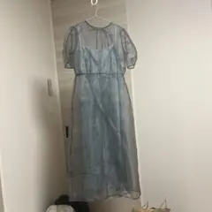 kaene シースルーパーティードレス ライトブルー
