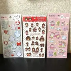 ベイマックス　モンチッチ　クレヨンしんちゃん　ふわふわ　ぷくっとシール　匿名配送