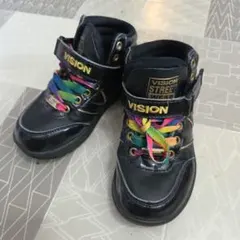 VISION STREET WEAR ハイカットスニーカー ブラック 19cm