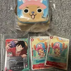 ワンピース一番くじプロモカード、E賞カードケース、おまけプロモパック2個付き