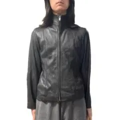 90s archive high-neck zip leather jacketのサムネイル