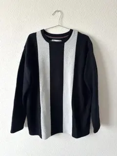 ikka メンズ ストライプ 長袖 カットソー XL