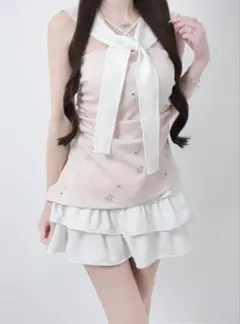 Lumignon Cherry scarf peplum top andmaryのサムネイル