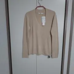 AZUL basic ベージュ Vネック セーター S