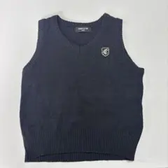 COMME CA ISM 黒 Vネックベスト