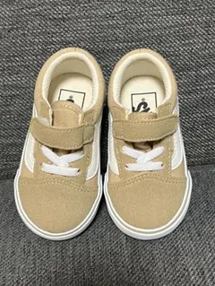 Vans バンズ　ベージュ スニーカー マジックテープ 13.0cm