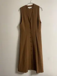 BEAUTY&YOUTH ノースリーブロングワンピース S ブラウン