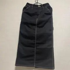 再々値下げ！UNIVERSAL OVERALL ブラックロングスカート Sのサムネイル