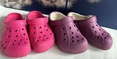 Crocs クロックス サンダル 2足セット ピンク パープル　M/4 W/6のサムネイル