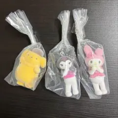 ミニチュアチャームライブキャラクター　ポムポムプリン　クロミ　マイメロ
