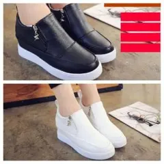 インソール　ファスナー付きスニーカー ハイカットシューズ