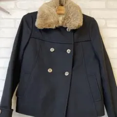 earth music & ecology ピーコート　Mサイズ　黒　ファー付き