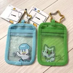 新品　ポケモン　ニャオハ　クワッス　パスケース　２点セット