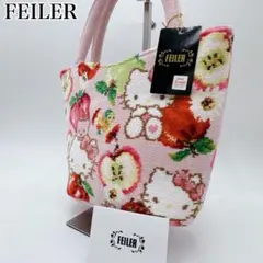 レア】FEILERハローキティ サンリオ トートバッグ ピンク チェリー柄
