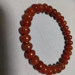 天然カ―ネリアン楕円形 ブレスレット 8mm 繁栄 円満 リラックス