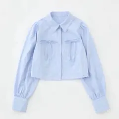 新品 NICECLAUP ピコレースリボンシャツ/リボン取り外し可能