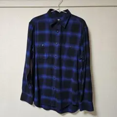 オンブレチェックシャツ 長袖