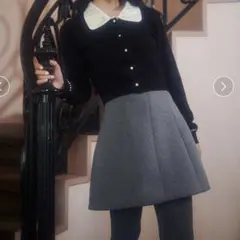 【タグあり新品】スナイデル snidel バリエ構築スカート S グレー