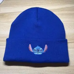 ディズニー スティッチ ニット帽 青のサムネイル
