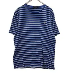 ポロラルフローレン ボーダーTシャツ ワンポイント刺繍 2010年代 メンズL