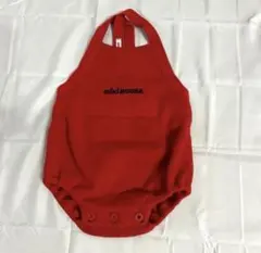 ミキハウス　レトロ　ニット生地　ロンパース　ベビー85cm ダルマオール