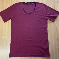 ナノユニバース UネックボーダーTシャツ