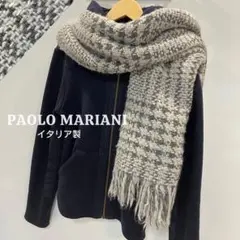 PAOLO MARIANI ストール 大判 グレンチェック アルパカ イタリア製